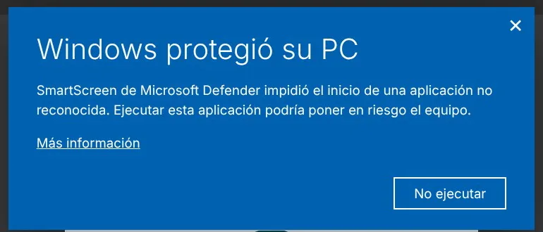 Aviso Windows protegió su PC