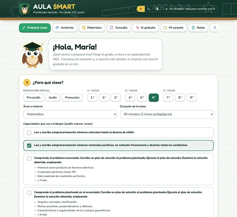 Captura de AULA SMART