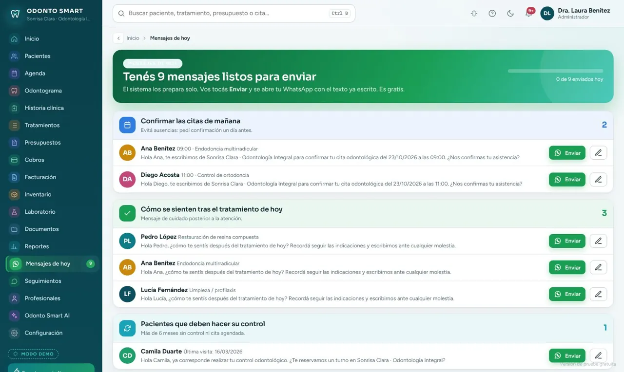 Mensajes de WhatsApp listos para enviar